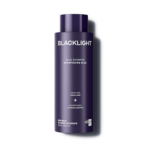 OLIGO PROFESSIONNEL - Blacklight Blue Shampoo - Sulfate-Free Blue Shampoo for Blonde and Color Hair - Revive Treated Hair - Refreshes Faded Highlights - 11 Amino Acids and Moisturizing Formula - 8.5oz
