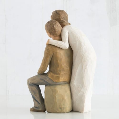Willow Tree You and Me (Darker Skin), Sculpted Hand-Painted Figure | Cast from a Susan Lordi Original Carving, Expression of Love and Caring, Display on Shelf, Table or Mantel, Fitted Gift Box