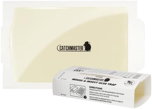 Catchmaster Mouse & Insect Super Glue Traps 30PK, Mouse Traps Indoor for Home, Extra Strength Sticky Pest Control Adhesive Tray for Catching Bugs