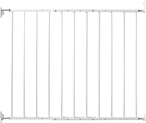 KidCo 24.75-42.5" Safeway Walk Through Baby Gate for Stairs and Doorways | No-Trip Top of Stairs Baby Gate No Bottom Bar | Quick-Release Mounted Hardware for Security and Easy Removal (Black)