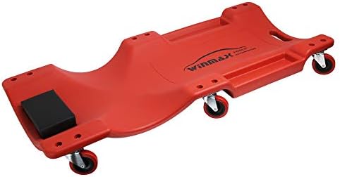 Low Profile Red 40 Inch Creeper Garage Plastic Rolling Car Repair Mechanic Cart