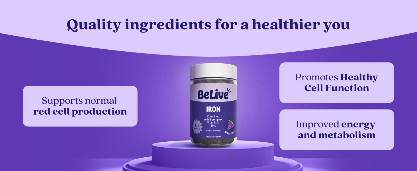 Iron supplemet with multivitamind for energy boosting and red cell production