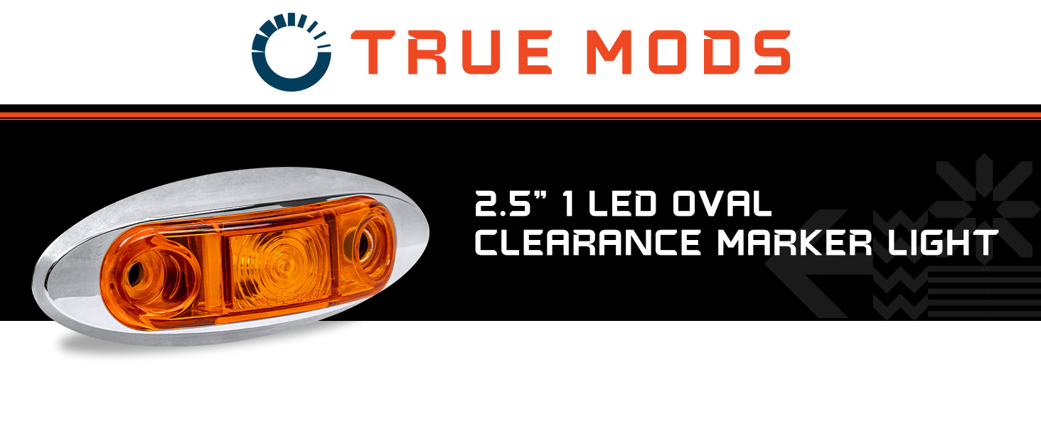 2.5" 1 LED Clearance Oval Marker Light