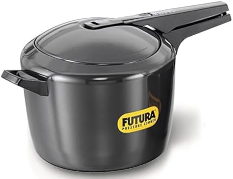 Hawkins Futura 5 Litre Pressure Cooker, Hard Anodised Inner Lid Pressure Cooker, Pan Cooker, Black (FP50)
