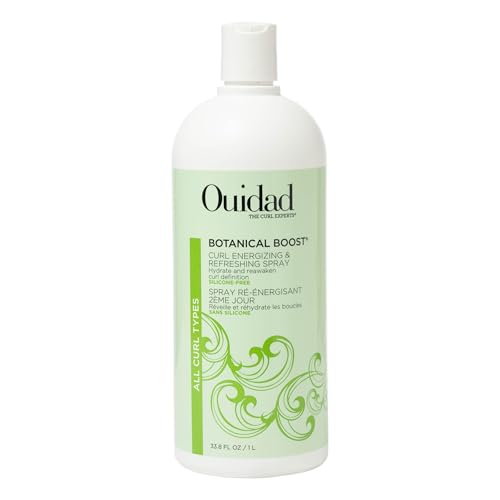 Ouidad Botanical Boost Curl Energizing & Refreshing Spray for Curly Hair – Lightweight Curl Refresher On Wet or Dry Hair, No-Residue Formula & Lasting Definition,Protects Against Damage, Silicone-Free