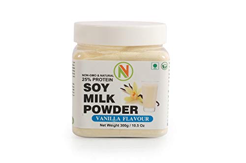 NatureVit Soya Milk Powder [Vanilla Flavour] [Vegan, Non-GMO & 25% Protein] (600.00 gm)