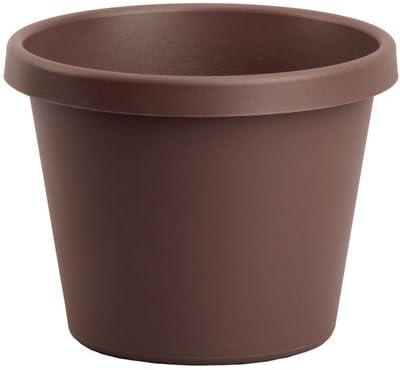 Classic Round Pot Planter [Set of 6] Color: Chocolate, Size: 19.25" H x 24" W x 24" D