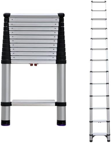 Telesteps 1600EP Pro Series Wide Step Telescoping Ladder – 12.5 ft Height