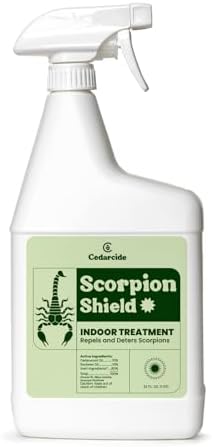 Cedarcide Scorpion Shield (Quart) Indoor Cedar Oil Pest Control Spray - Kills & Repels Scorpions and Other Pests Guaranteed - Pet Safe