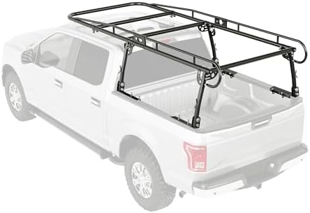ECOTRIC 1000 LBS Adjustable 58"-69" Universal Truck Bed Rack Contractor Ladder Pickup Lumber Utility Kayak Full Size Rack 60"(W) x 138"(L) x 34"(H)