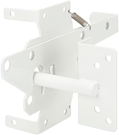 HILLMASTER Heavy Duty Self-Locking Gate Latch for Wooden Fence, Post Mount Automatic Gate Lock Gravity Door Latch Hardware for Secure Pool