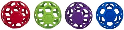 JW Pet Hol-ee Roller Dog Toy Puzzle Ball, Natural Rubber, Extra Large (7.5 Inch Diameter), Colors May Vary, (Count of 1)