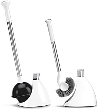simplehuman Toilet Brush with Caddy Stainless Steel, Black