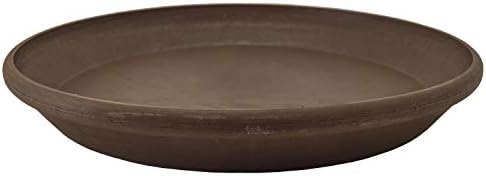 PSW Pot Collection AP25TC 10-inch Plastic/Stone/Wood Composite Plant Saucer Drip Tray – No Drainage Hole (Drillable), Indoor/Outer Water Tray, Terra Cotta Color