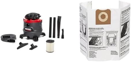 RIDGID 62723 Red 16 gallon RT1600 Wet/Dry Vacuum, Dark Gray and Red