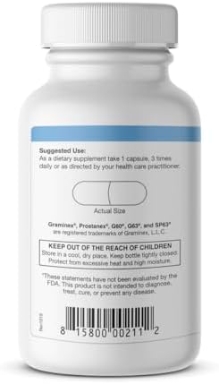 Graminex Prostanex Prostate Supplement: 90 Vegetarian Capsules | Flower Pollen Extract