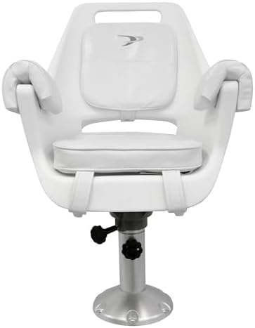 Wise 8WD007-7-710 Deluxe Pilot Chair with Cushions, Mounting Plate, Adjustable Height Pedestal and Seat Mount | Adjusts 12 to 18 in tall