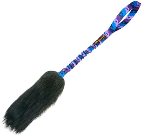 Tug-E-Nuff WondaBaa Bungee Tug Toy for Dogs for Interactive Training & Play | Soft and Responsibly-Sourced Sheepskin Bite Area | for Dogs of All