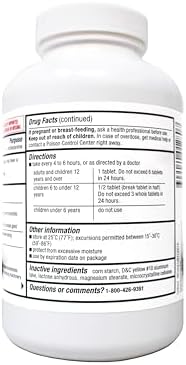 Major Allergy Tablets, Chlorpheniramine Maleate 4 mg, Antihistamine 4 Hour, 1000 Tablets