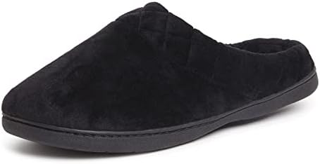 Dearfoams Women's Lightweight Memory Foam Indoor House Slipper Darcy Velour Clog with Wide Widths