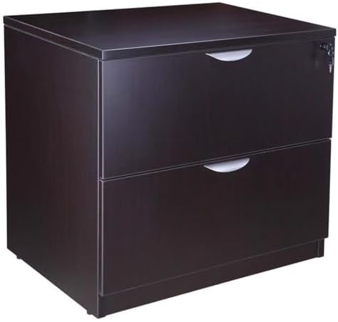 Boss Office Products Holland Executive U-Shape Desk with Lateral File Storage and Hutch, 66", Mocha