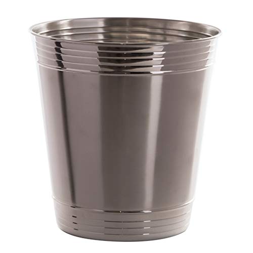 BINO Metal Waste Basket for Home, Office, Bathroom, Dorm, Kitchen and More | Trash Can Bin for Bedroom | Desk Trash Can | Home Essentials