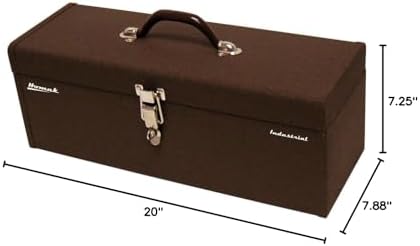 Homak Industrial 20-Inch Tool Tote Steel Toolbox, Brown Winkle Powder Coat, BW00252200 | BW00252200, Powder Coat