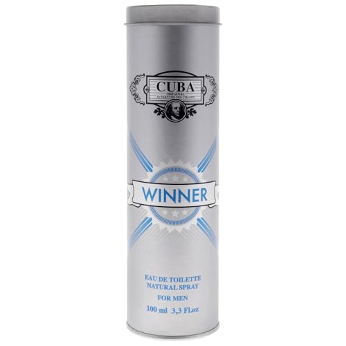 Cuba Winner Eau de Toilette Spray for Men, Multi color, 3.3 Ounce, 100 Ml