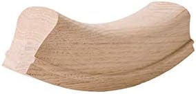 Red Oak 6010-8E 2-1/4 inch Width x 2-3/8 inch Tall Traditional Style Straight Wood Handrail for Stair Remodeling 8 feet Long