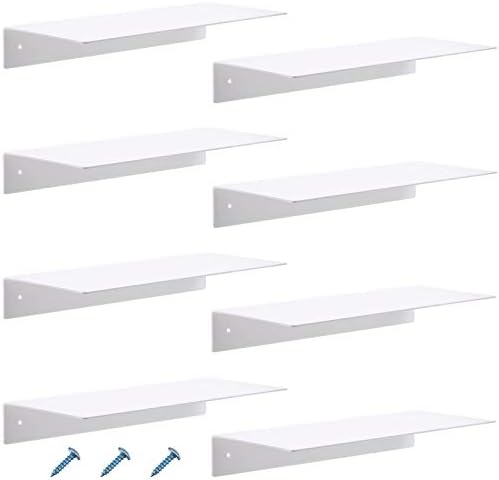 Blulu 8 Pcs Clear Acrylic Shelves 14 x 5 x 2 Inches Clear