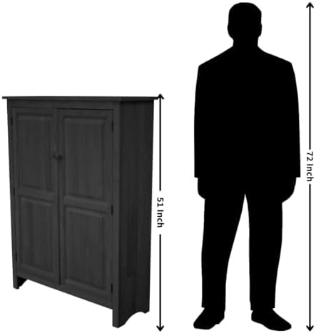 IC International Concepts Solid Wood Shaker Bookcase, Unfinished