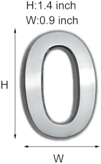 10 Pcs 3D Small Mailbox Numbers(0-9,Gold),1.4 Inch Self Adhesive House Numbers Sticker