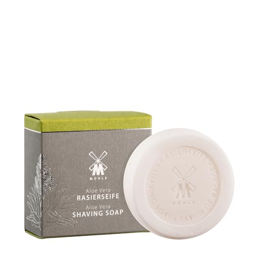 MÜHLE SHAVE CARE Shaving Soap - Sandalwood Luxury Shaving Soap for Men, Rich Lather, Lightly Scented,65g | Warm sandalwood with coriander/star anise; dense creamy foam prepares beard hair for wet shave, suited to normal and dry skin