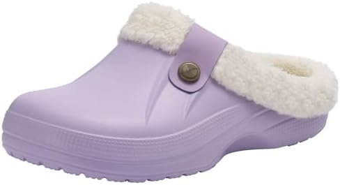 Beslip Fur Lined Clogs for Women & Men Fuzzy Slippers with Memory Foam
