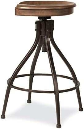 Hillsdale Worland Metal Backless Adjustable Height Stool