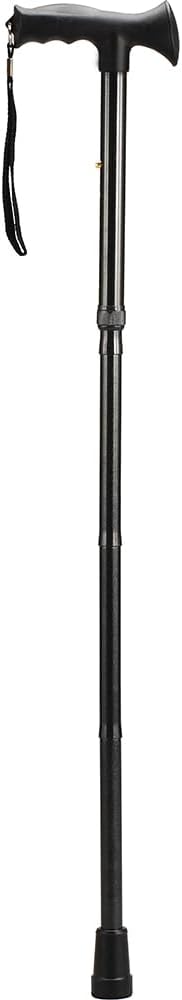 NOVA Medical Products Folding Cane with Soft Rubber Handle, Black