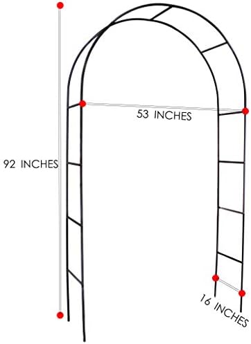 1. GO Steel Garden Arch, 7'8" High x 4'5" Wide, Garden Arbor for Various Climbing Plant, Outdoor Garden Lawn Backyard