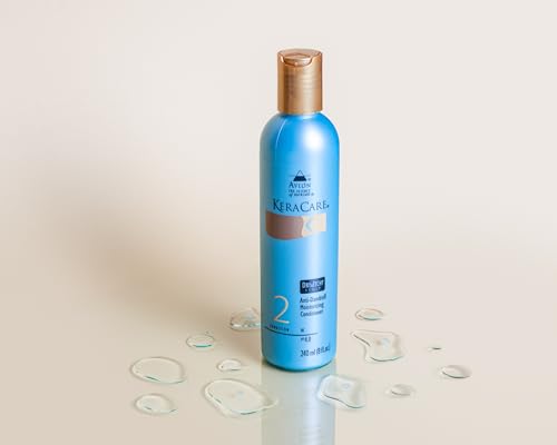 KeraCare Dry & Itchy Moisturizing Conditioner 8 oz - With Flax Seed Extract, Coconut Oil and Aloe Leaf Juice - Effective Against Dandruff