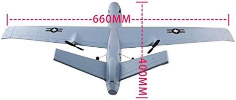 RC Plane Remote Control Airplane - 2.4Ghz 2 Channels DIY RC Predator Aircraft with 3-Axis Gyro for Beginner RC Plane with 2 Batteries, Wingspan 660mm