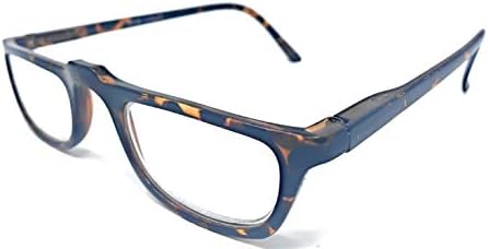 The Felix Rectangle Half Frame Reading Glasses, Unisex Half Rim Readers + 1.50 Dark Tortoise