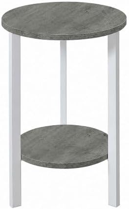 Convenience Concepts Graystone 24 inch 2 Tier Plant Stand - Industrial Stand for Plants, Vases, and Antiques, Urban Modern Design for the Living Room