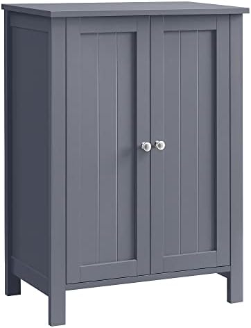 VASAGLE Floor Storage Cabinet, Freestanding Storage Unit with 3 Drawers, 1 Adjustable Shelf, for Bathroom Living Room Dining Kitchen, 11.8 x 23.6 x 31.5 Inches, Cloud White UBBC049WH01S