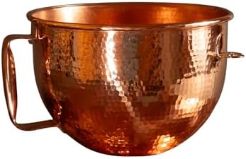 Sertodo Copper Mixing Bowl | Fits KitchenAid Lift Stand Mixer | 6 Qt