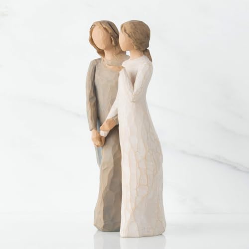 Willow Tree We are Three, Sculpted Hand-Painted Figure, Darker Skin | Cast from a Susan Lordi Original Carving, Celebrates Close Bonds, Meaningful Relationships, Thoughtful Keepsake Gift Idea