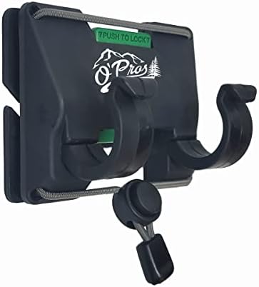 Outdoor Professionals (O’Pros) Belt Clip Rod Holder – Hands-Free - Slide Lock System with 360° Rotation for Fly Fishing and Spinning Rods