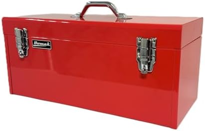 Homak Steel Flat Top Toolbox with Removable Tray, Black, 20 Inches