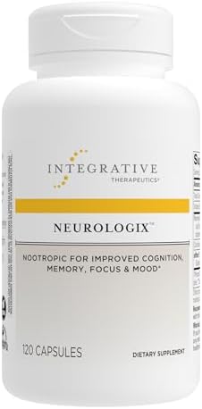 Integrative Therapeutics Neurologix - with Saffron and CDP-Choline - Nootropic Supplement for Brain Health*- Focus* - Memory Support* - Vegan