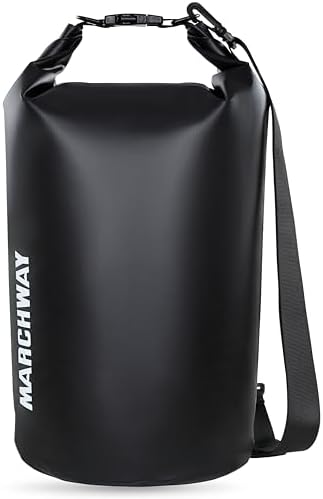 MARCHWAY Floating Waterproof Dry Bag Backpack 5L/10L/20L/30L/40L, Roll Top Sack Keeps Gear Dry for Kayaking, Rafting, Boating, Swimming, Camping, Hiking, Beach, Fishing