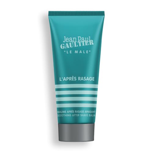 Jean Paul Gaultier Le Male Soothing Aftershave Balm - Cologne Scented Post Shave Balm for Men with Fresh Mint