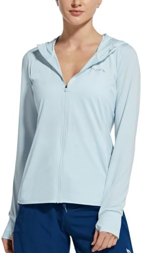 baleaf Women's Sun Protection Hoodie Jacket UPF 50+ Full Zip with Pocket